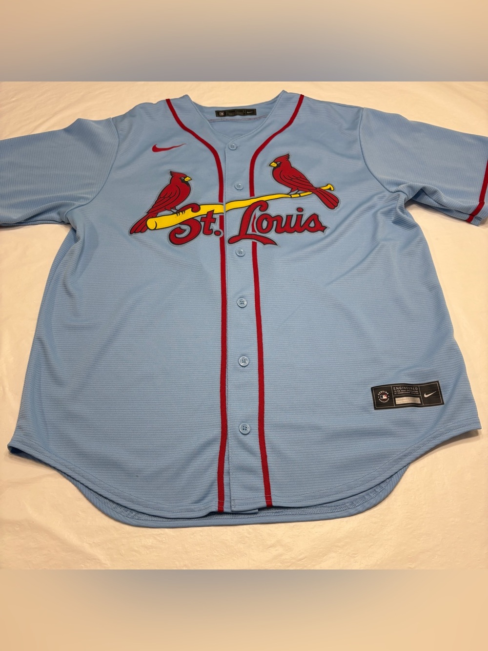 Nike St Louis Cardinals Carlson #3 Jersey Mens Large Blue Alternate MLB